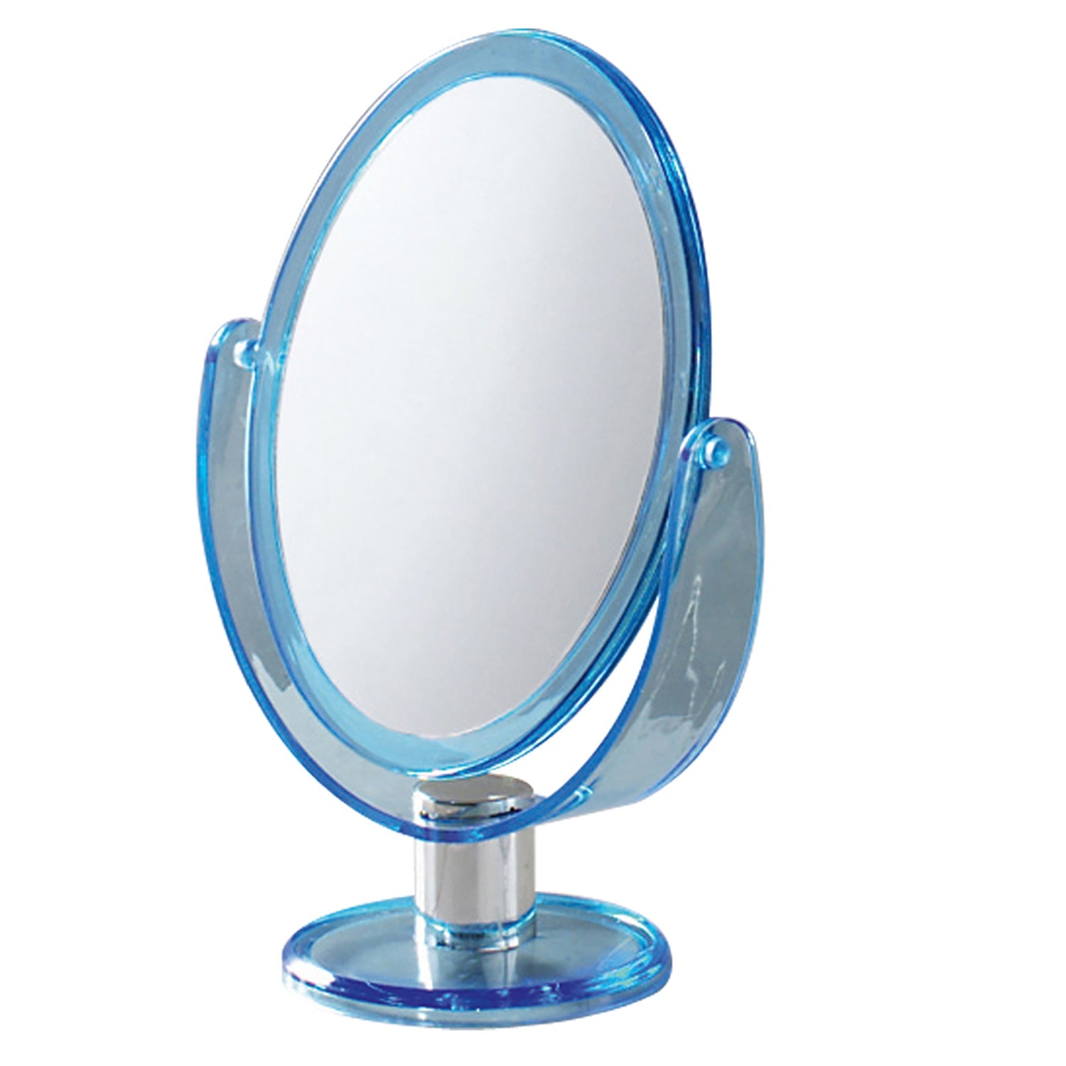 Specchio ovale ingranditore bifacciale di Gedy - Blu