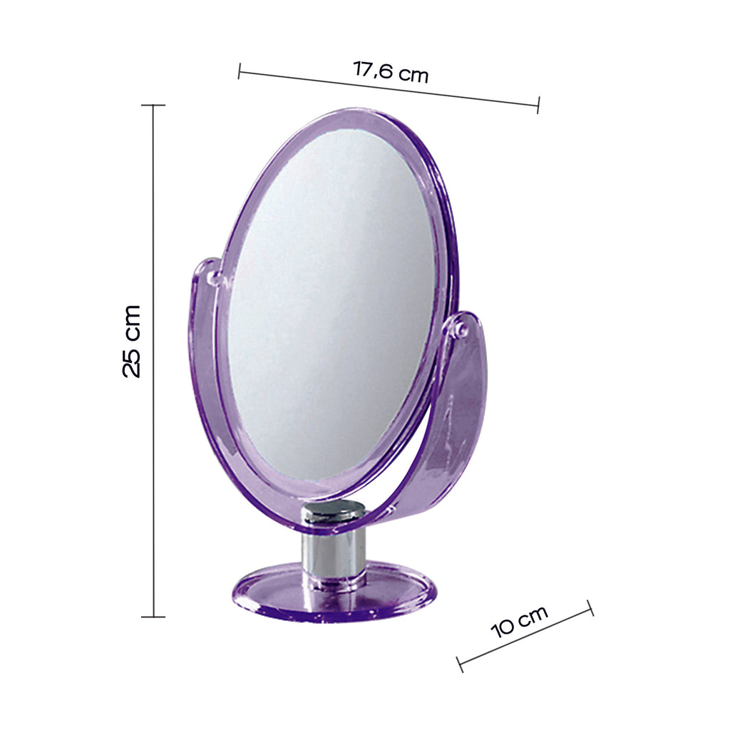 Specchio ovale ingranditore bifacciale di Gedy - Lilla