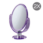 Specchio ovale ingranditore bifacciale di Gedy - Lilla