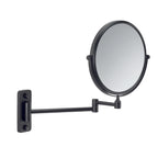 Specchio ingranditore Gaia di Gedy in Acciaio Inox - Nero Matt