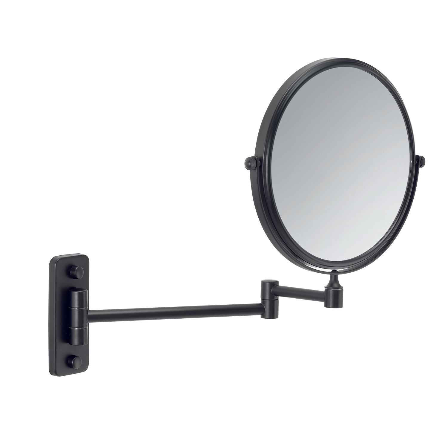 Specchio ingranditore Gaia di Gedy in Acciaio Inox - Nero Matt