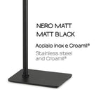 Piantana porta asciugamani ArtÃ¹ di Gedy - Nero Matt