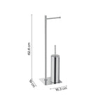 Piantana portarotolo e porta scopino ArtÃ¹ di Gedy - Cromato