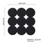 Tappeto antiscivolo doccia Giotto di Gedy 55x55 cm - Nero Matt
