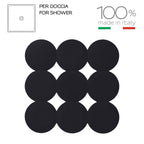Tappeto antiscivolo doccia Giotto di Gedy 55x55 cm - Nero Matt
