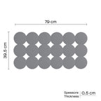 Tappeto antiscivolo vasca Giotto di Gedy 39x79 cm - Grigio