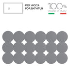 Tappeto antiscivolo vasca Giotto di Gedy 39x79 cm - Grigio