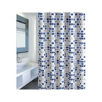 Tenda doccia in poliestere modello Mosaico 180 x 200 cm - Multicolore/Blu