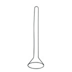 Piantana portarotolo su Piede in Acciaio - Nero Opaco