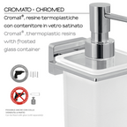 Dosasapone a parete con erogatore in Cromall Gedy modello Atena - Cromato