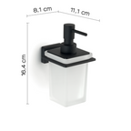 Dosasapone a parete con erogatore in Cromall Gedy modello Atena - Nero Matt