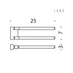 Porta salvietta doppio snodo 25cm in ottone collezione Luna di Colombo Design