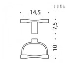 Porta rotolo in ottone collezione Luna di Colombo Design