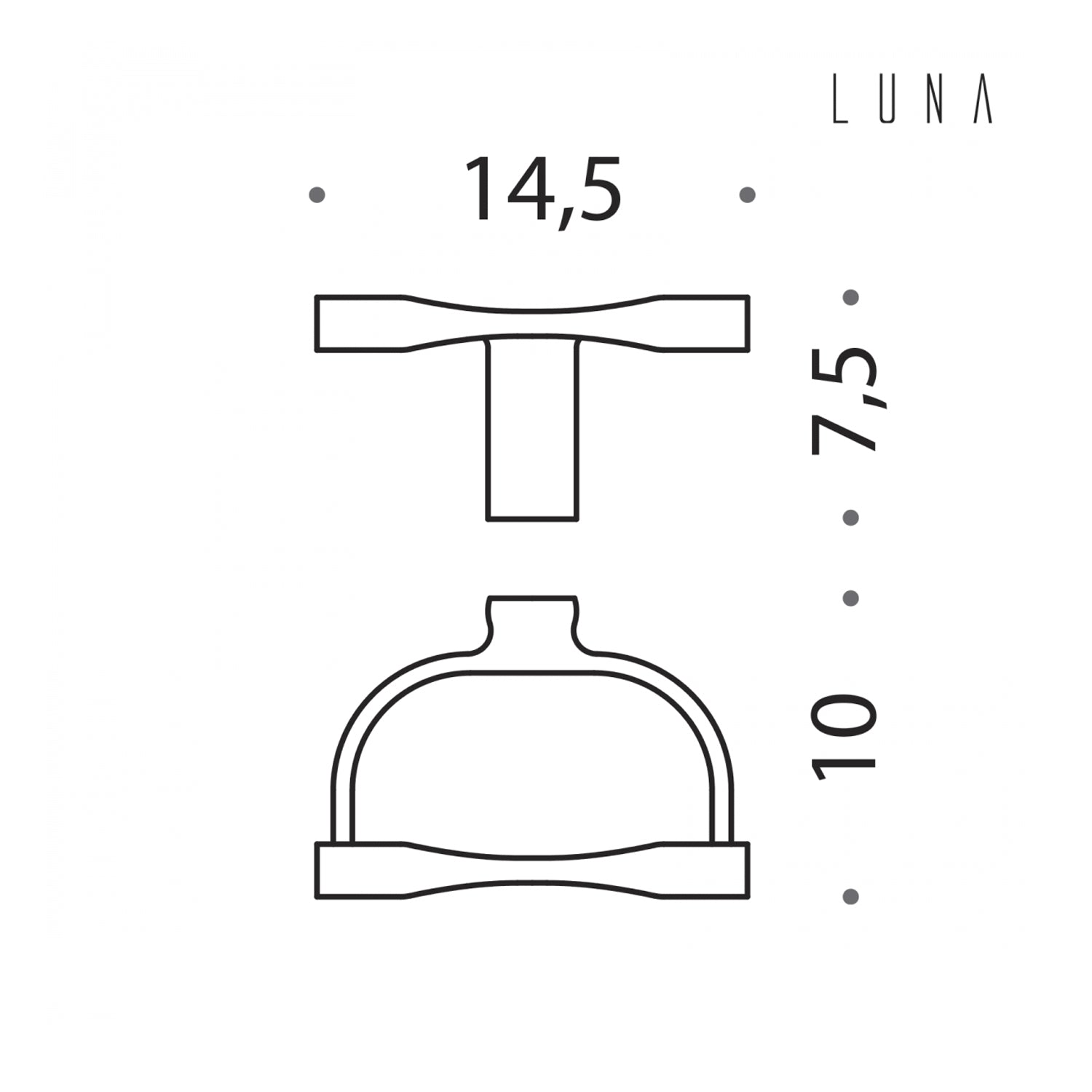 Porta rotolo in ottone collezione Luna di Colombo Design