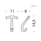 Appenditutto in ottone collezione Luna di Colombo Design