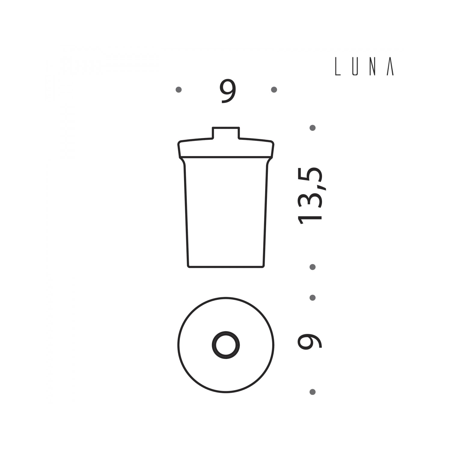 Contenitore per spandisapone in vetro acidato  Luna di Colombo Design