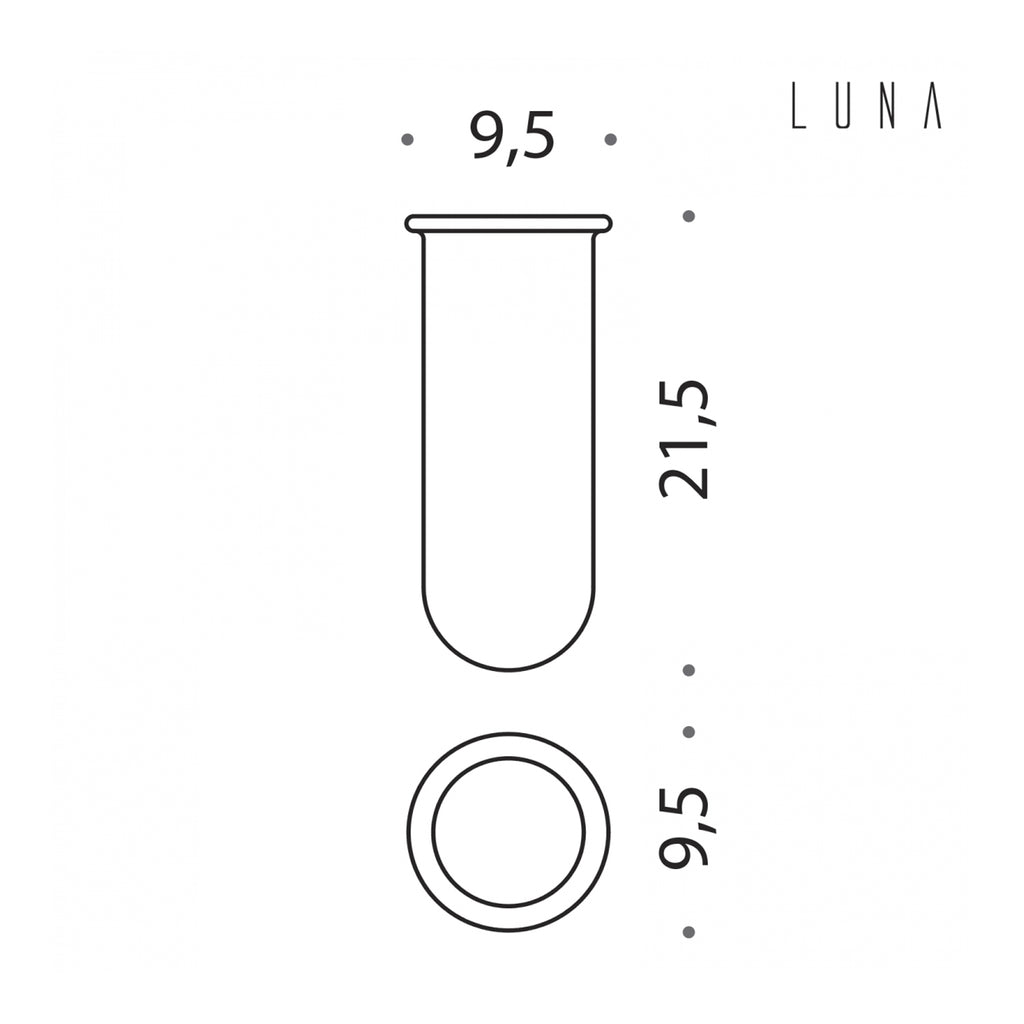 Scovolo in vetro acidato collezione Luna di Colombo Design