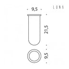 Scovolo in vetro acidato collezione Luna di Colombo Design