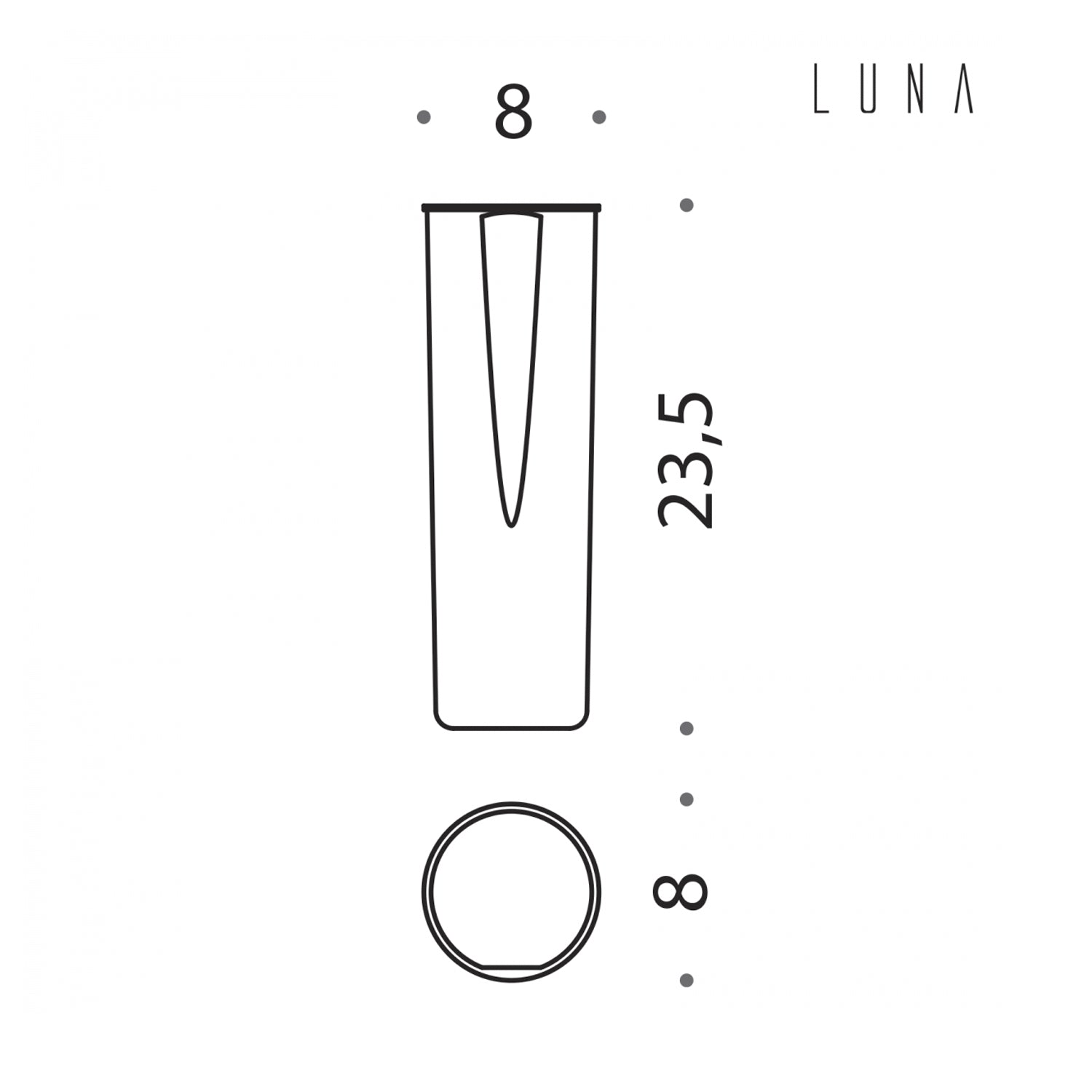 Scovolo in ottone collezione Luna di Colombo Design