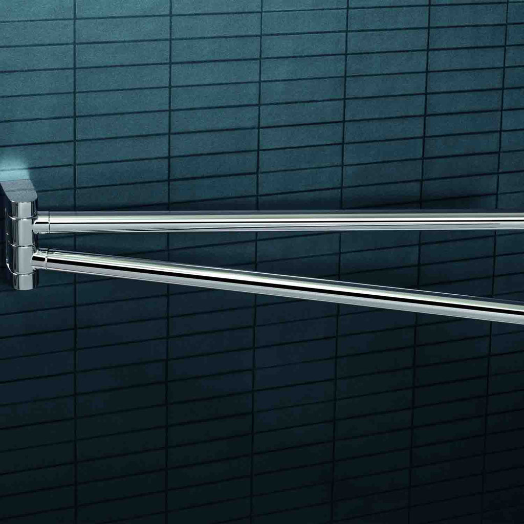 Porta salviette doppio a Snodo in ottone cromato  Colombo Design collezione Mini Con fissaggio a tassello