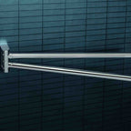 Porta salviette doppio a Snodo in ottone cromato  Colombo Design collezione Mini Con fissaggio a tassello