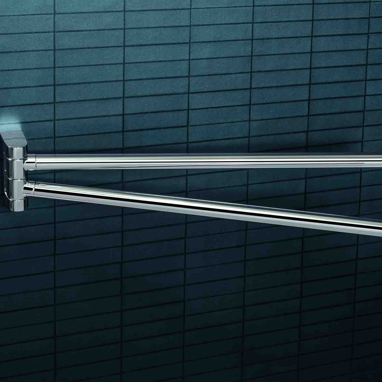 Porta salviette doppio a Snodo in ottone cromato  Colombo Design collezione Mini Con fissaggio a tassello