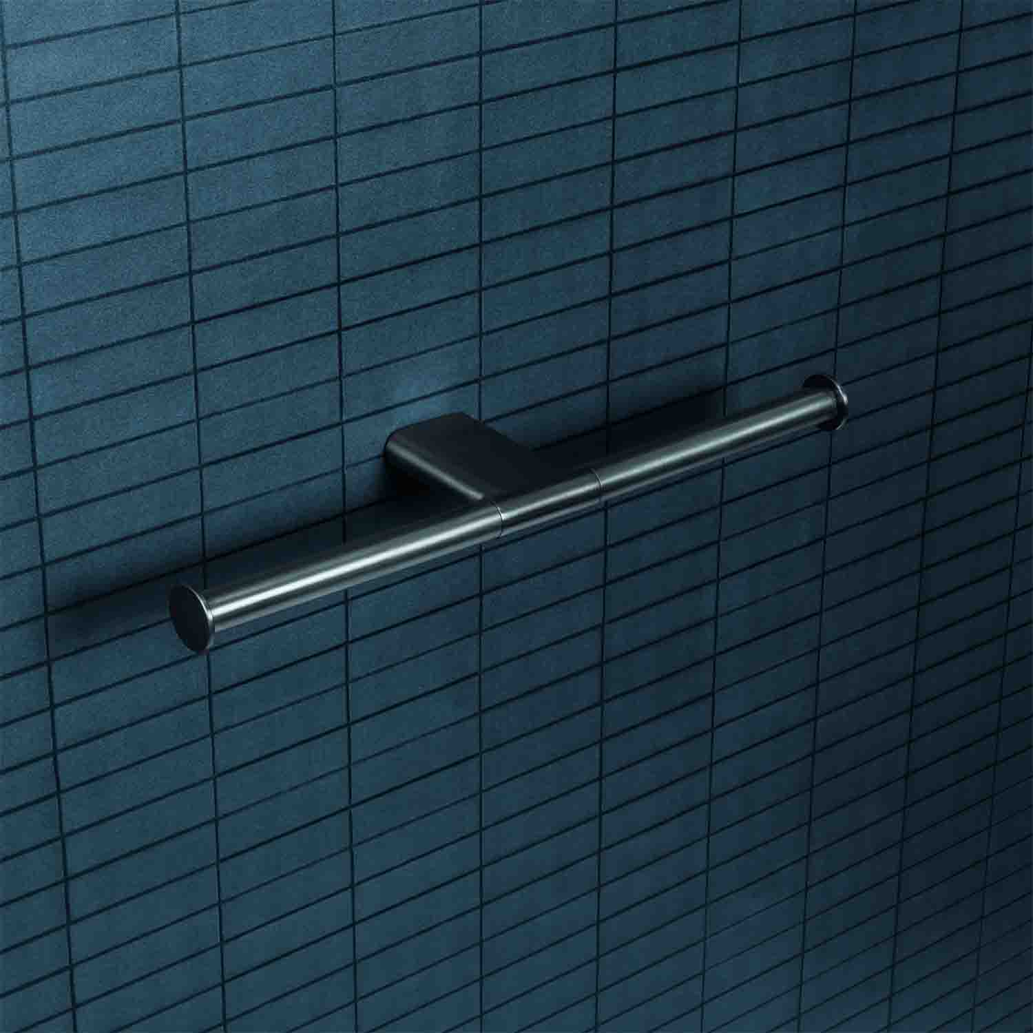 Porta rotolo Doppio in ottone cromato  Colombo Design collezione Mini Con fissaggio a tassello