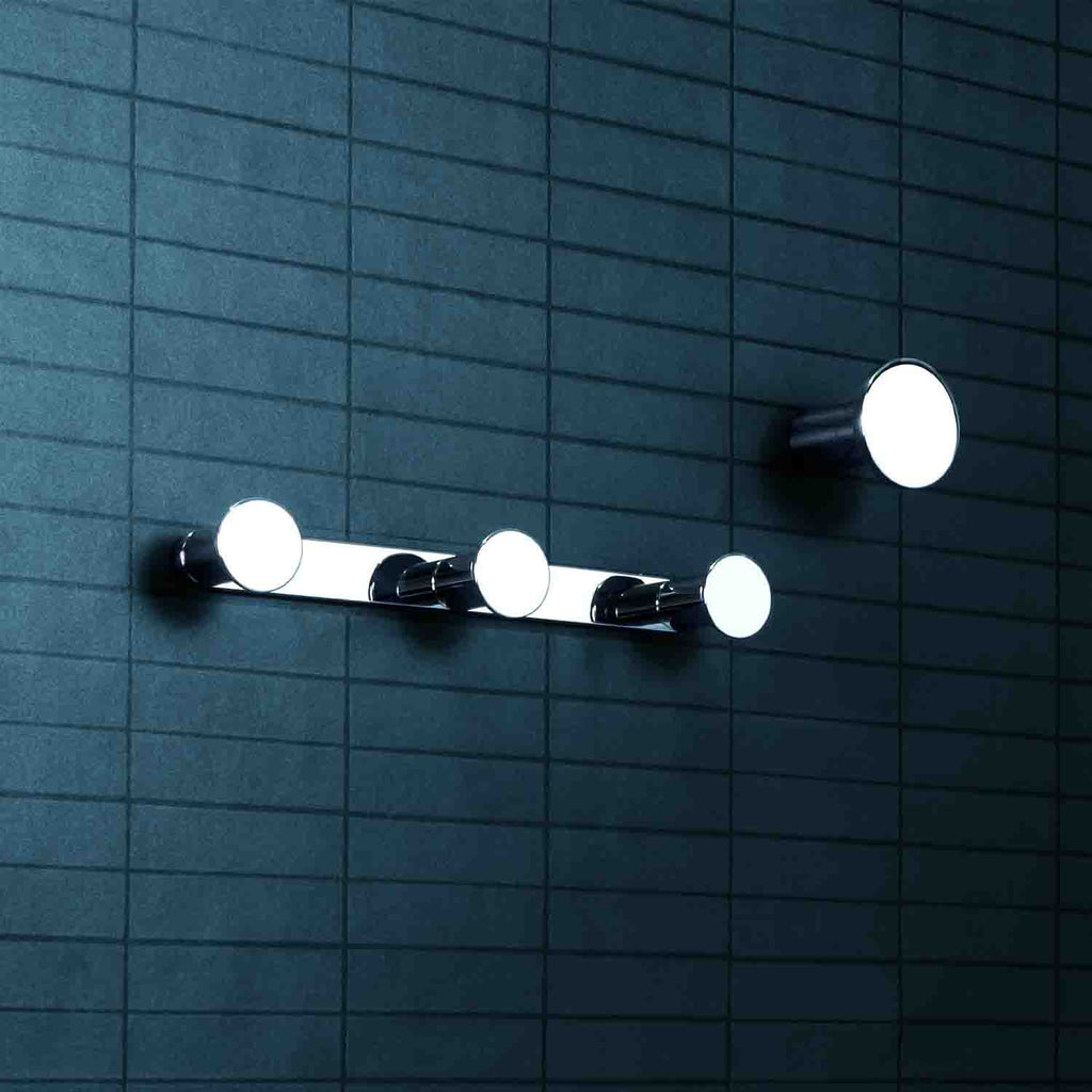 Appendino Singolo in ottone cromato  Colombo Design collezione Mini Con fissaggio a tassello