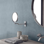 Specchio ingranditore Gaia di Gedy in Acciaio Inox - Cromato