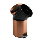 Pattumiera a pedale in metallo modello Hans capienza 3 litri colore effetto rame