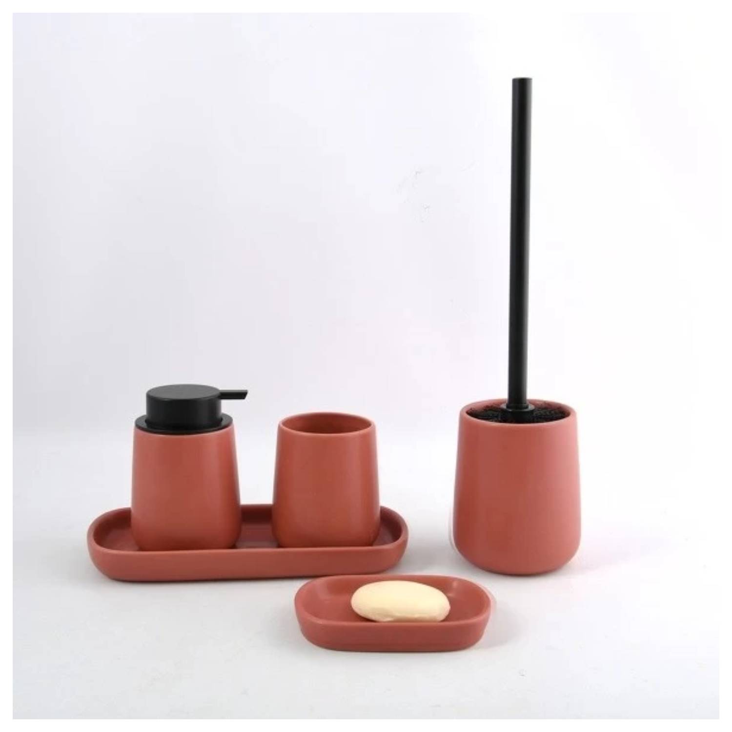 Spazzola igienica in ceramica modello Maonie colore terracotta