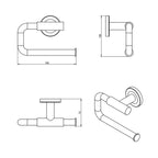 Porta rotolo a muro in ottone cromato della collezione 'Architect s+' by Cosmic