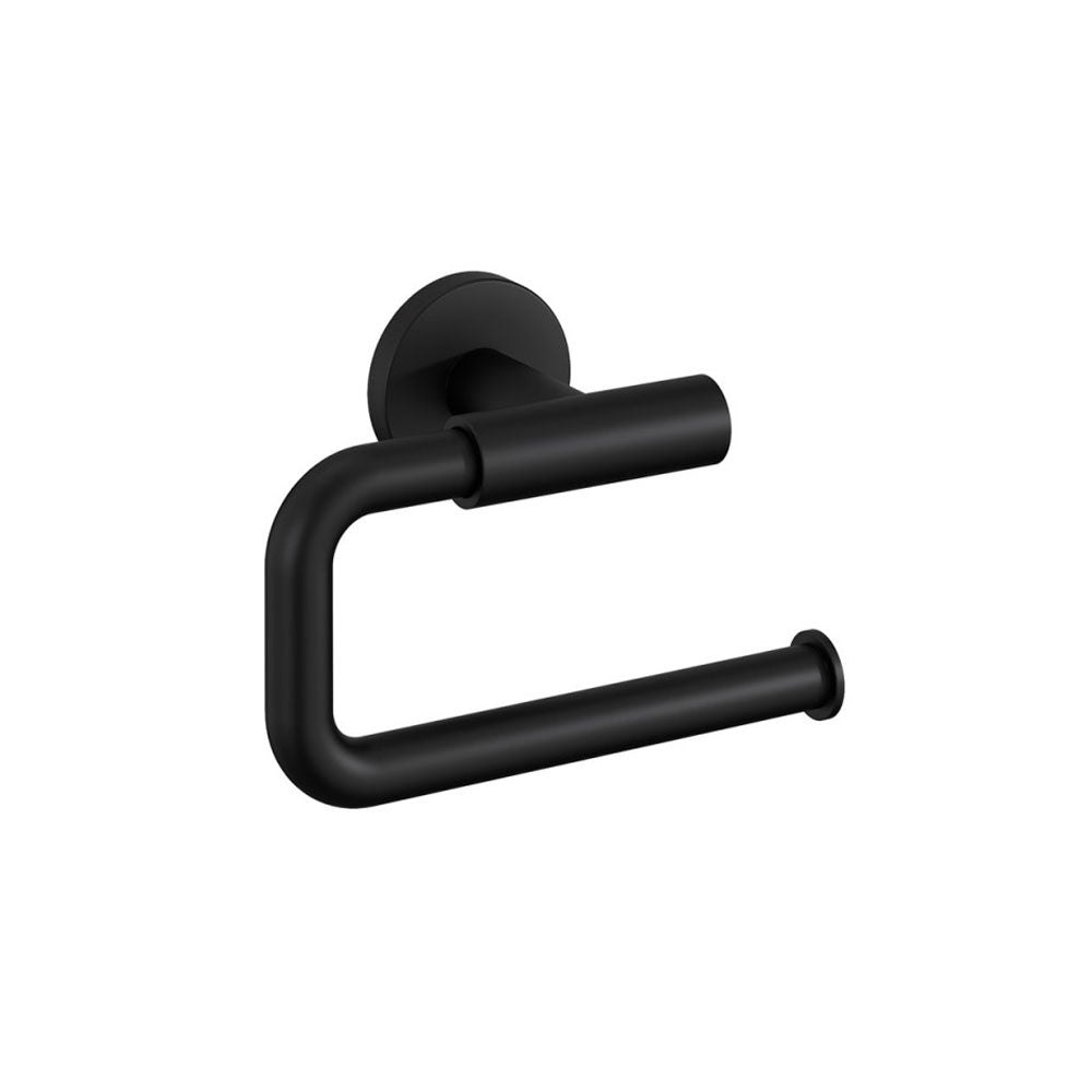 Porta rotolo a muro in ottone verniciato della collezione 'Architect s+' by Cosmic - Nero satinato