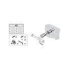 Porta rotolo doppio a muro in ottone cromato della collezione 'Architect s+' by Cosmic