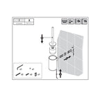 Porta scopino sospeso in ottone cromato della collezione 'Architect s+' by Cosmic