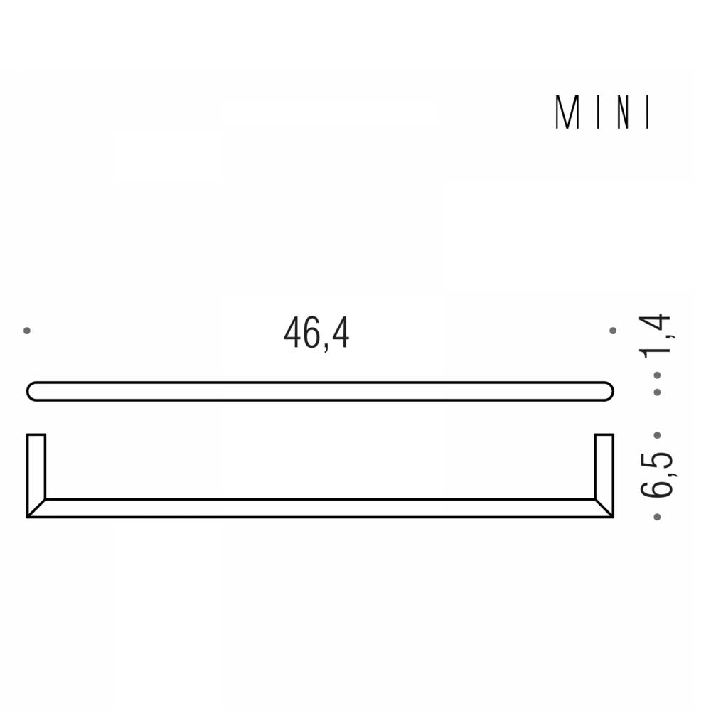 Porta asciugamani cm 46 in ottone cromato  Colombo Design collezione Mini Con fissaggio a tassello