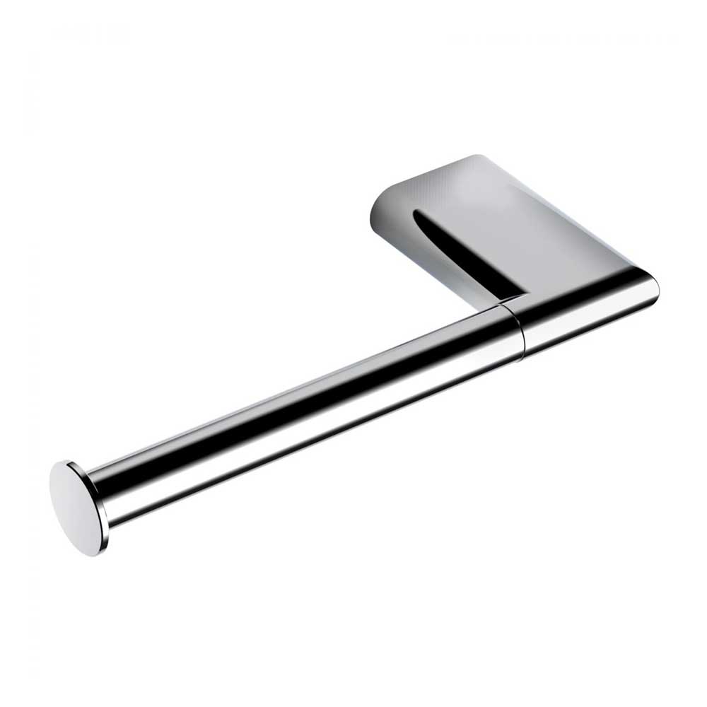 Porta rotolo Sinistro in ottone cromato  Colombo Design collezione Mini Con fissaggio a tassello