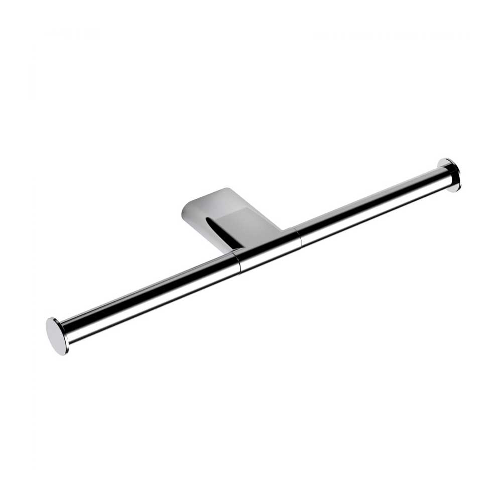 Porta rotolo Doppio in ottone cromato  Colombo Design collezione Mini Con fissaggio a tassello