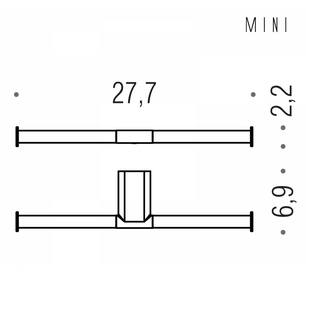 Porta rotolo Doppio in ottone cromato  Colombo Design collezione Mini Con fissaggio a tassello