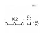 Appendino a tre ganci in ottone cromato  Colombo Design collezione Mini Con fissaggio a tassello