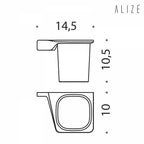 Porta Spazzolino in ottone cromato e vetro versione Destra Colombo Design collezione AlizÃ¨ Con fissaggio a tassello inclusi