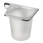 Porta Spazzolino in ottone cromato e vetro versione Destra Colombo Design collezione AlizÃ¨ Con fissaggio a tassello inclusi