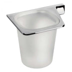 Porta Spazzolino in ottone cromato e vetro versione Sinistro Colombo Design collezione AlizÃ¨ Con fissaggio a tassello inclusi