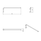 Porta asciugamani sospeso a snodo in acciaio inossidabile lucido della collezione 'Logic' by Cosmic cm 40