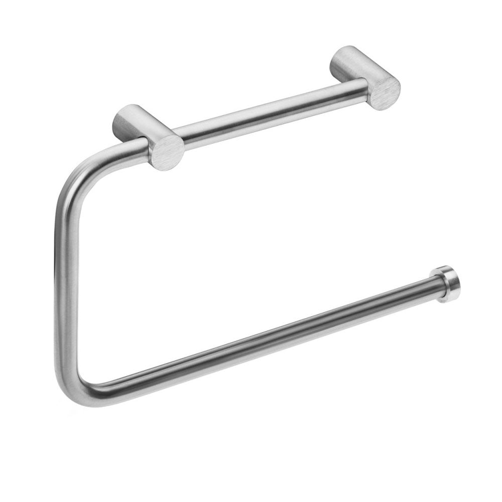 Porta asciugamani sospeso ad anello in acciaio inossidabile satinato della collezione 'Logic' by Cosmic cm 20