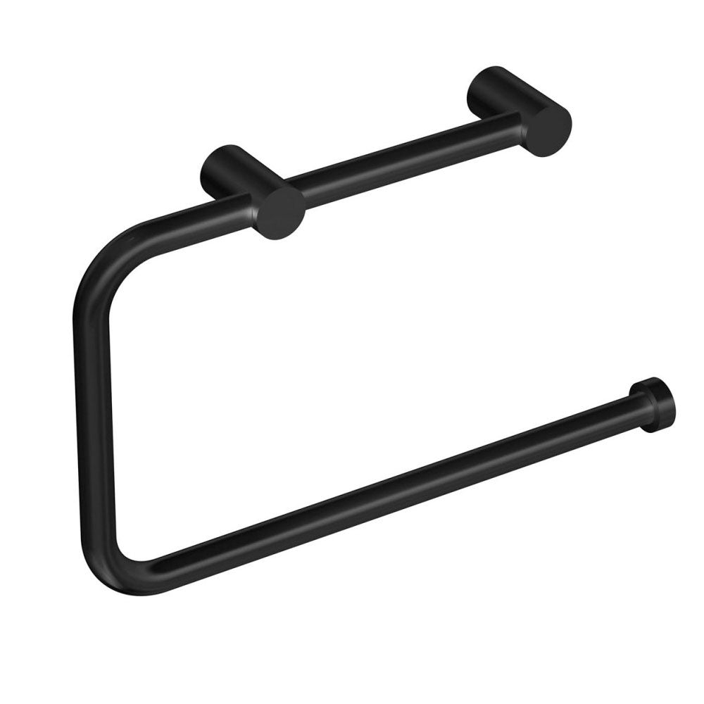 Porta asciugamani sospeso ad anello in acciaio inossidabile della collezione 'Logic' by Cosmic cm 20 - Nero