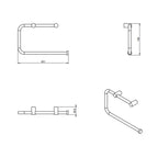 Porta asciugamani sospeso ad anello in acciaio inossidabile della collezione 'Logic' by Cosmic cm 20 - Nero