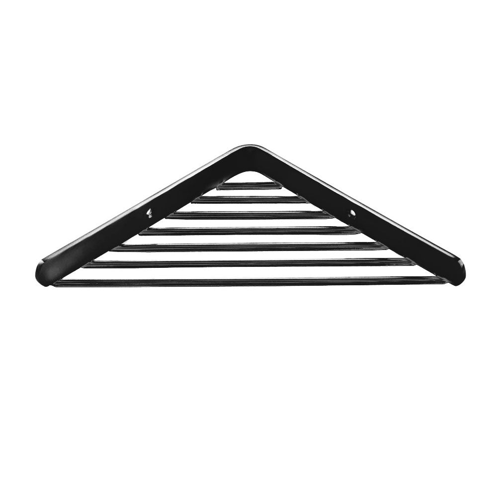 Griglia porta sapone angolare sospesa in acciaio inossidabile della collezione 'Logic' by Cosmic cm 18x18x2