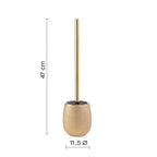 Scopino da appoggio in ceramica con ciuffo in setole Gedy modello Astrid - Oro