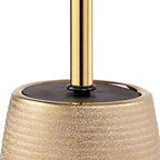 Scopino da appoggio in ceramica con ciuffo in setole Gedy modello Astrid - Oro